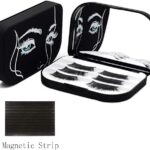 (Black) - Eyelashes Storage Case Holder Box-Fake Eyelash Packing Travel Storage Case Make Up Eyelashes Box (Black)