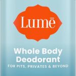Lume Whole Body Deodorant - Smooth Solid Stick - 72 Hour Odor Control - Aluminum Free, Baking Soda Free and Skin Safe - 2.6 Ounce (Unscented)