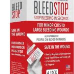 BleedStop First Aid Powder for Blood Clotting, Trauma Kit, Blood Thinner Patients, Camping Safety, and Survival Equipment for Moderate to Severe Bleeding Wounds or Nosebleeds (Bleedstop - 4 Pack 15g)