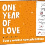 One Year of Love- Weekly Date Night Ideas for Couples – Fun & Romantic Gift for Wedding Anniversaries, Valentine’s Day & More – for Husband, Wife, Brides & Bachelorettes – Includes 52 Unique Ideas + 52 Bonus Cards